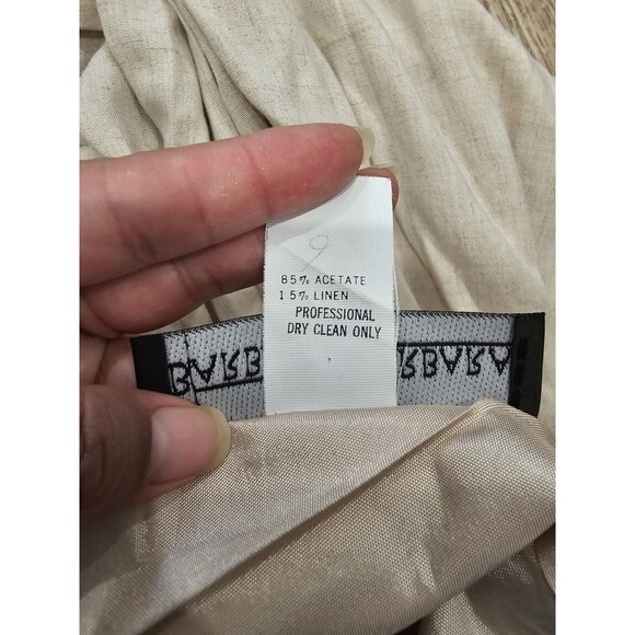 Barbara Barbara Women’s Halter Beige Jumpsuit Wideleg Size 4 - Picture 9 of 9